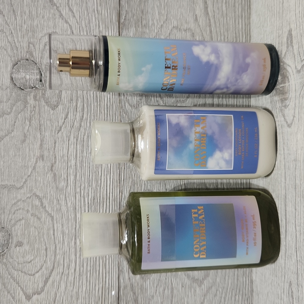 Bath & Body Works Confetti Daydream 3pc Set Wash, Lotion, Mist